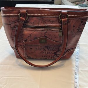 bøc map design handbag tote shoulder purse